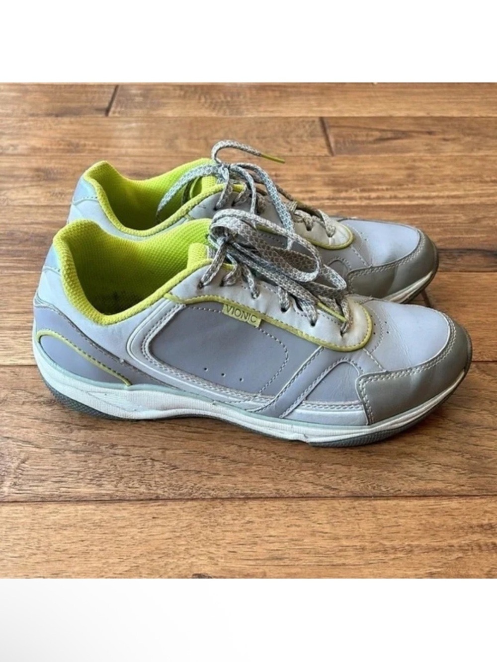 Vionic Zen Sneakers Walking Shoes Orthotic Support Comfort Silver Gray Size 6